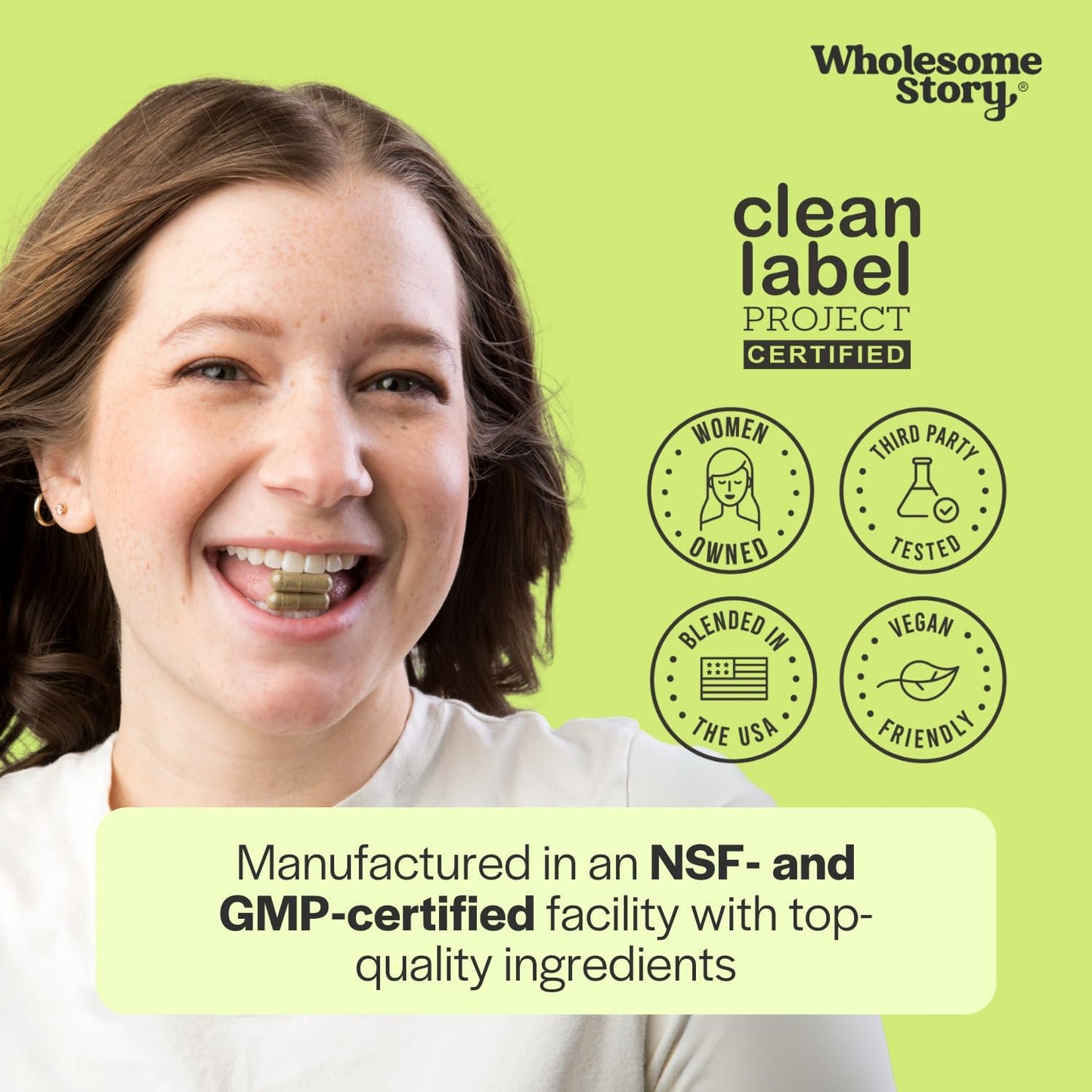 Wholesome Story Organic Spearmint Capsules + Myo-Inositol & D-Chiro Inositol Capsules with MTHF, Folate & Vitamin D | Supports Hormone Balance, Digestion & Gut Health | 30 Day Supply