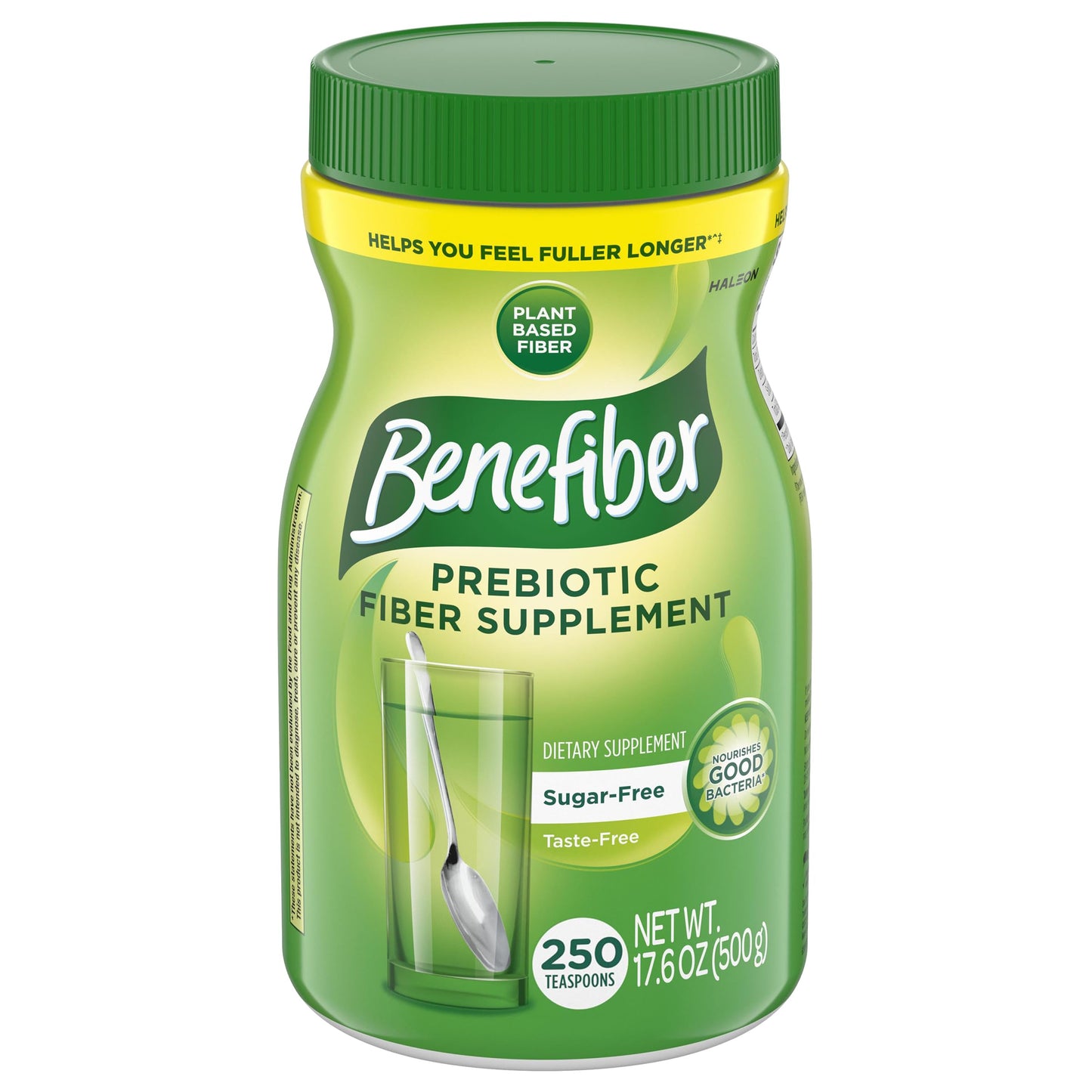 Benefiber Daily Prebiotic GLP-1 Friendly Fiber Supplement Powder for Digestive Health, Unflavored - 250 Teaspoons (17.6 Ounces) Benefiber
