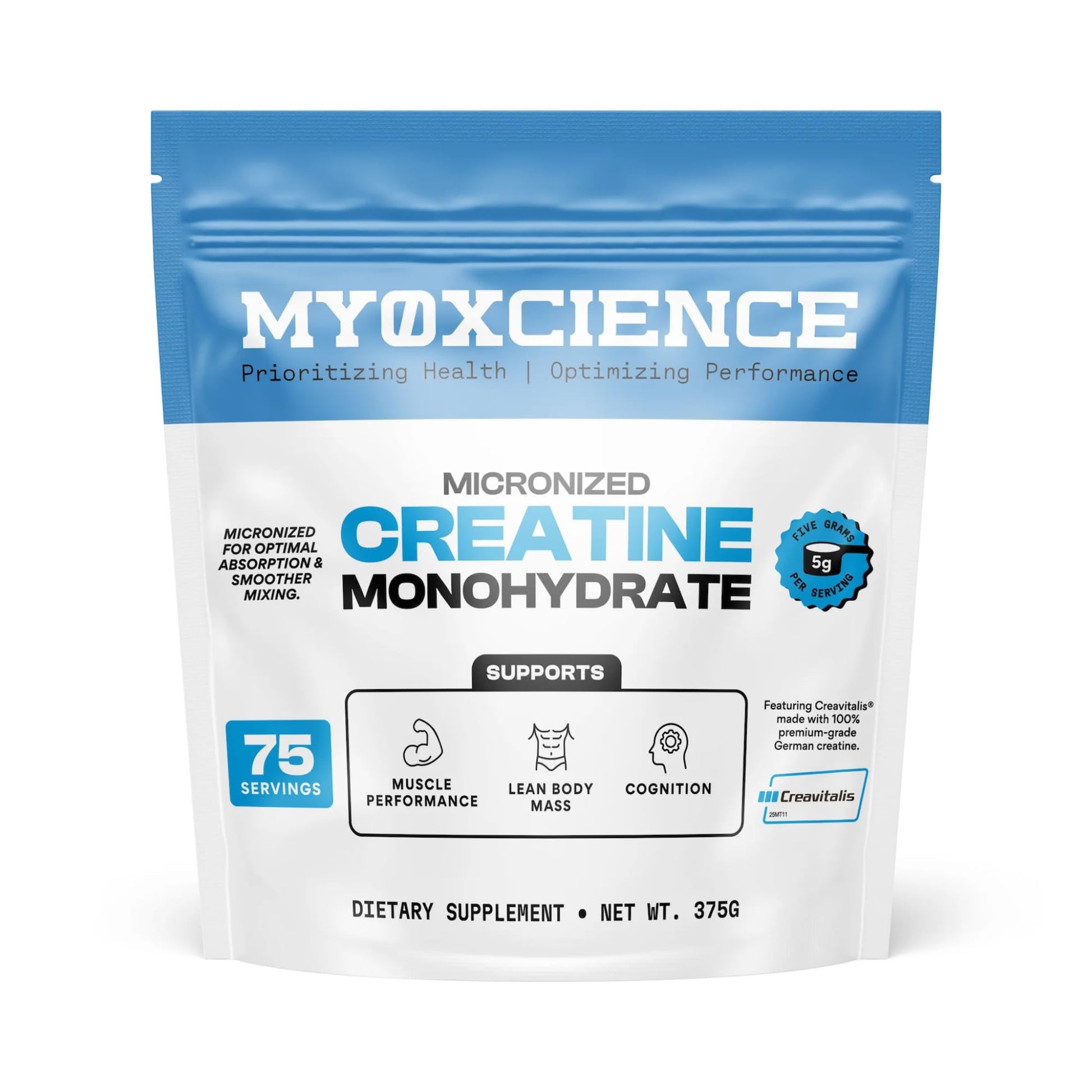 MYOXCIENCE Micronized Creavitalis Creatine | The World’s Purest Micronized Form of Creatine Monohydrate | Supports Muscle Performance, Lean Body Mass, & Cognition | 75 Servings MYOXCIENCE buy australia supplements
