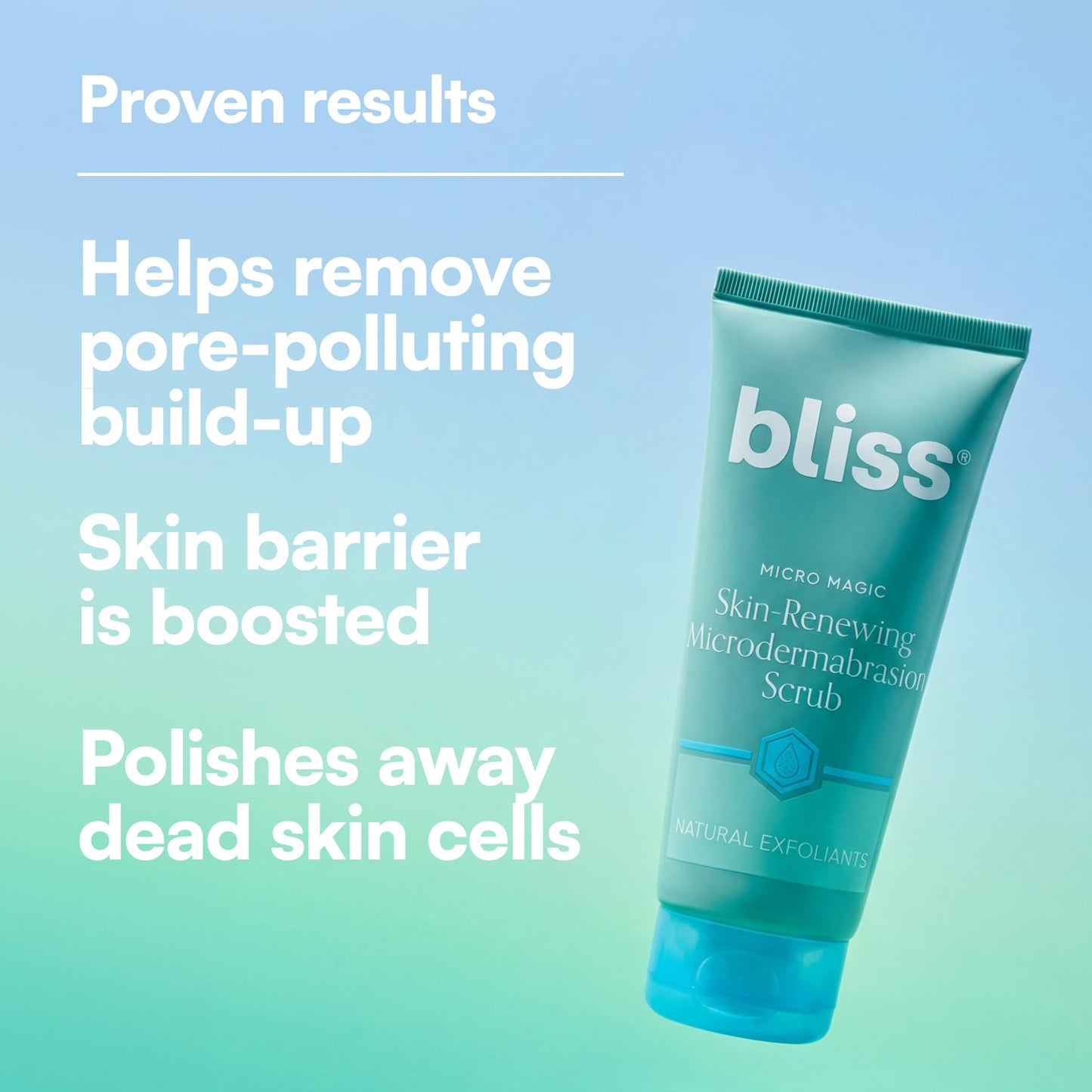 Bliss Micro Magic Skin-renewing Microdermabrasion Scrub | Smoothing Volcanic Pumice & Purifying Kaolin Clay | Refreshed Glow Straight-from-the-Spa Bliss