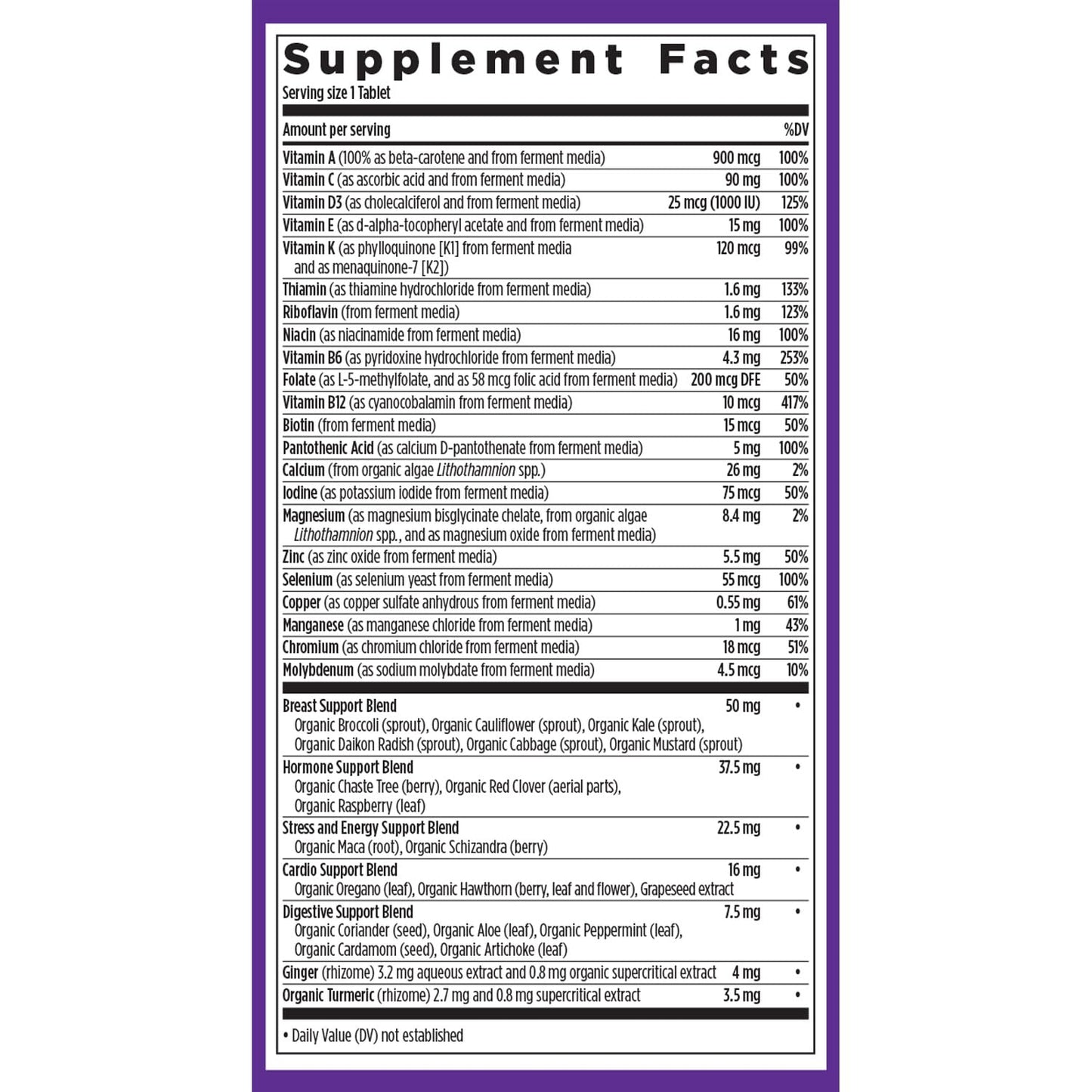 New Chapter Women’s Multivitamin 40+, extra B6 & B12, Biotin for Hair Growth, D3, Vit C, Zinc for Immune & Stress Support, Gentle on an Empty Stomach New Chapter