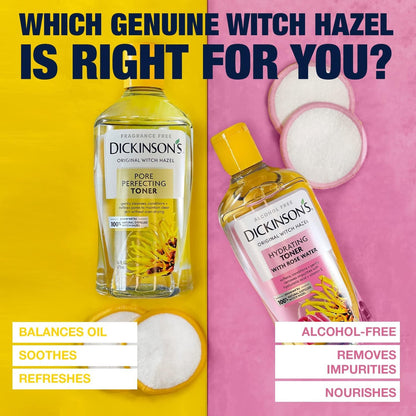 Dickinson's Witch Hazel Hydrating Toner with Rosewater | 16 Fl Oz Dickinson's
