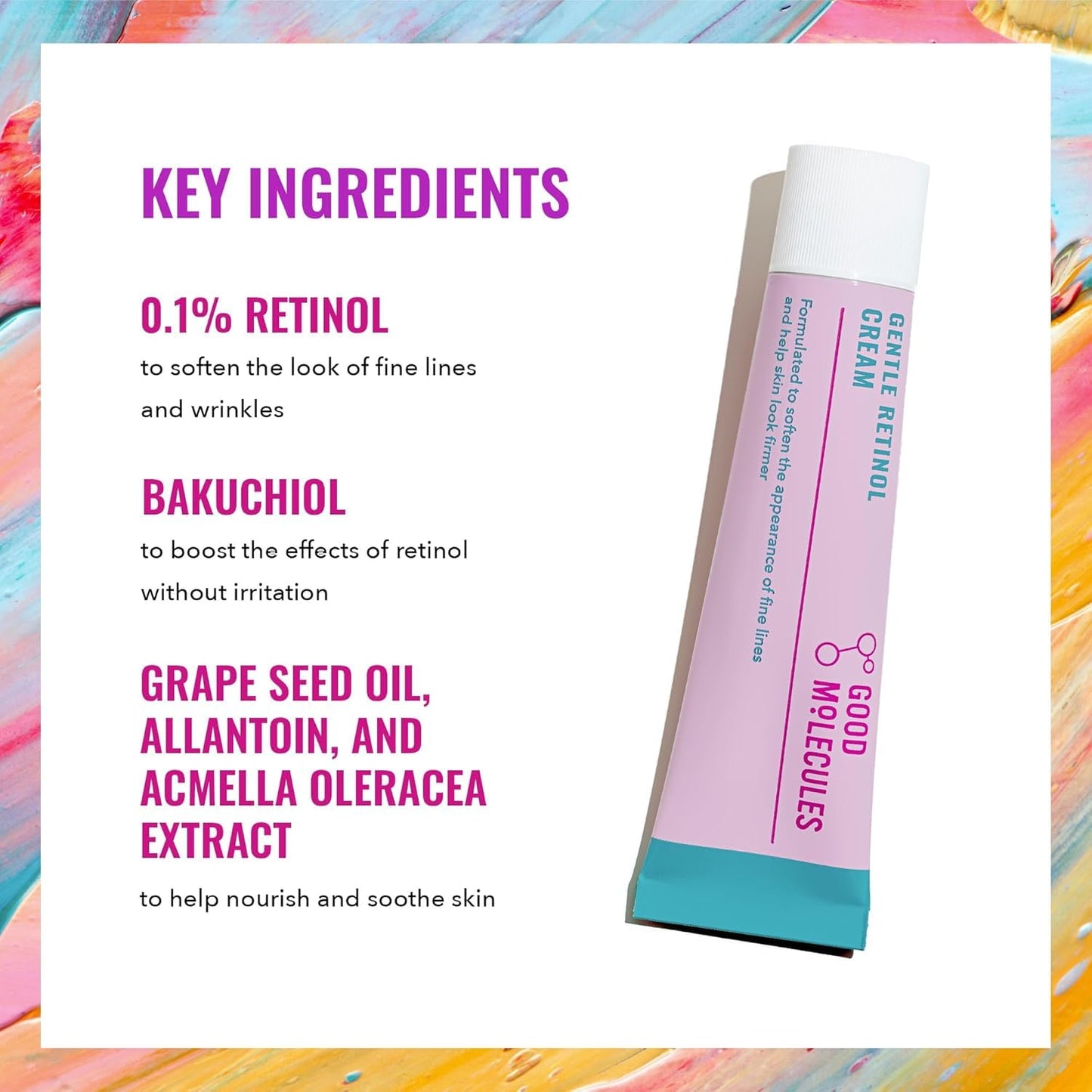 Good Molecules Gentle Retinol Cream - Retinol Night Cream to Minimize Appearance of Fine Lines & Wrinkles Good Molecules