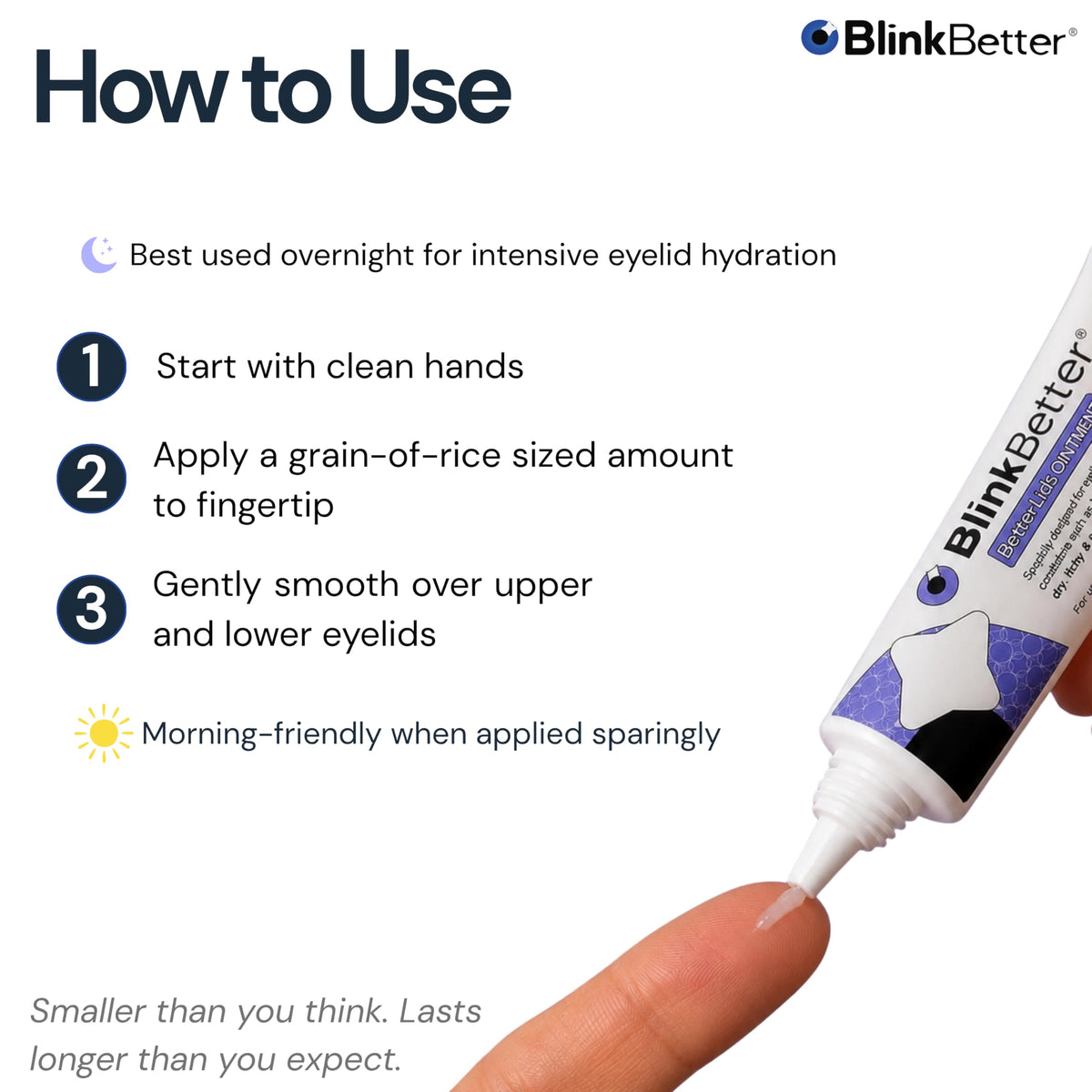 BlinkBetter BetterLids Eyelid Ointment for Dry, Itchy & Sensitive Eyelids – Deep-Moisturising Oat Complex with Shea Butter & Panthenol to Hydrate, Nourish & Soothe Delicate Eyelid Skin – 0.34 oz BlinkBetter
