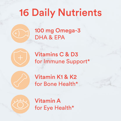 SmartyPants Kids Multivitamin Gummies with Omega 3 DHA/EPA, Vitamins D3, C, B12, B6, A, K, and Zinc, Gluten Free, Clean Label, Three Fruit Flavors, 60 Gummies (30 Day Supply) Gsupps Australia