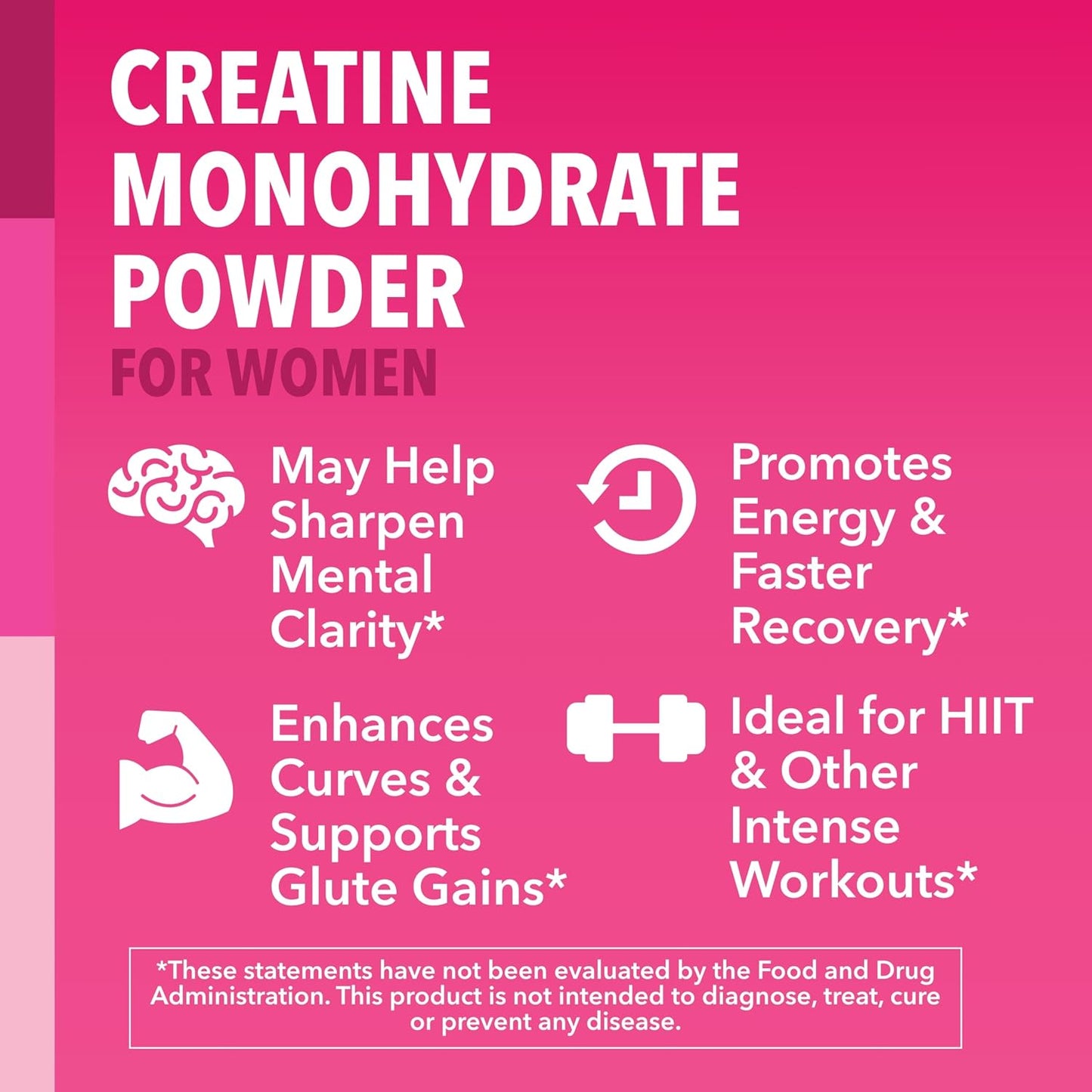 Creatine for Women, Unflavored, 300gm, 3g, Energy & Lean Muscle Support | Micronized Creatine Monohydrate Per Serving, Mental Clarity Support, Post Workout Recovery, Non-GMO, 100 Servings, Vegan Gsupps Australia