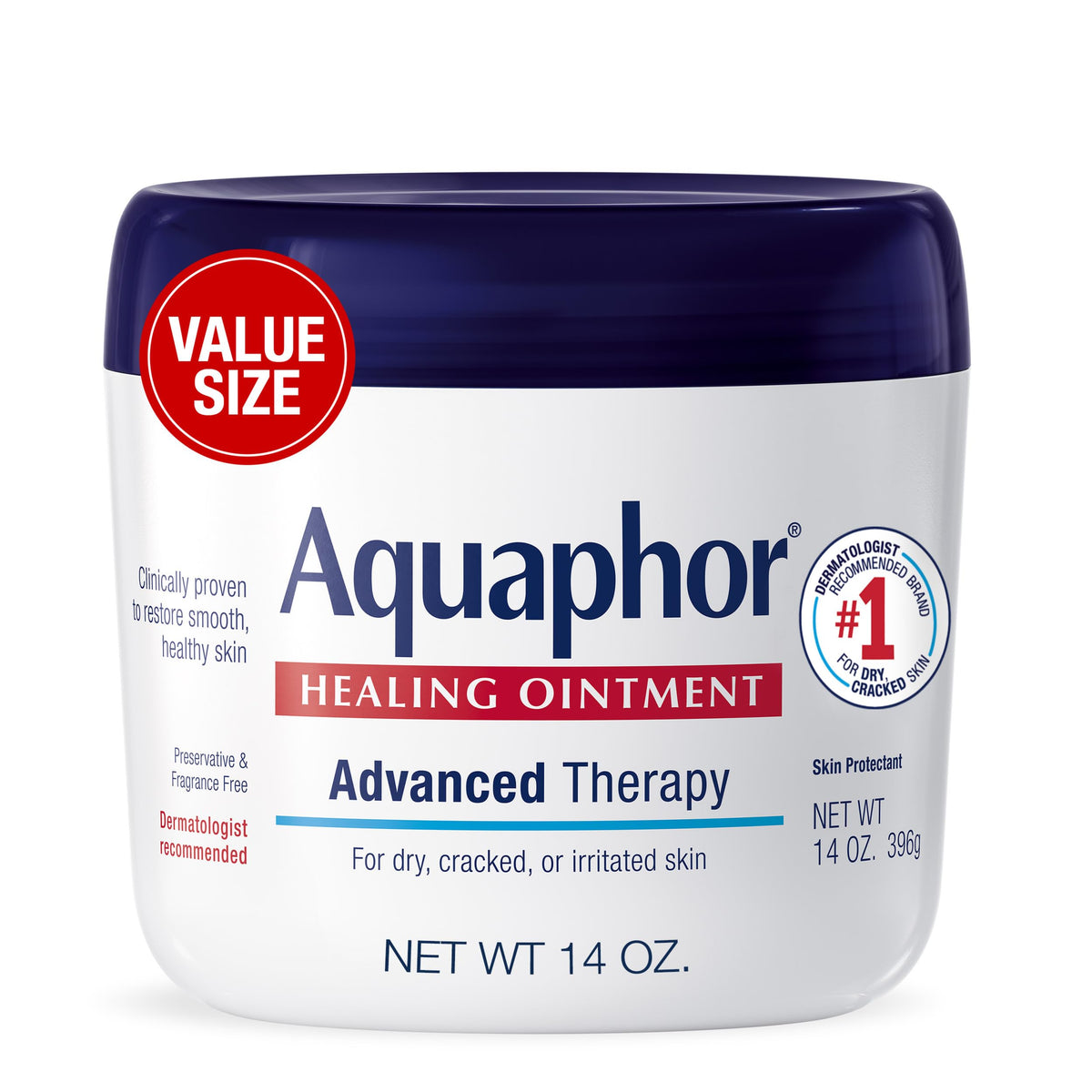 Aquaphor Advanced Therapy Healing Ointment Skin Protectant, 14 OZ Aquaphor