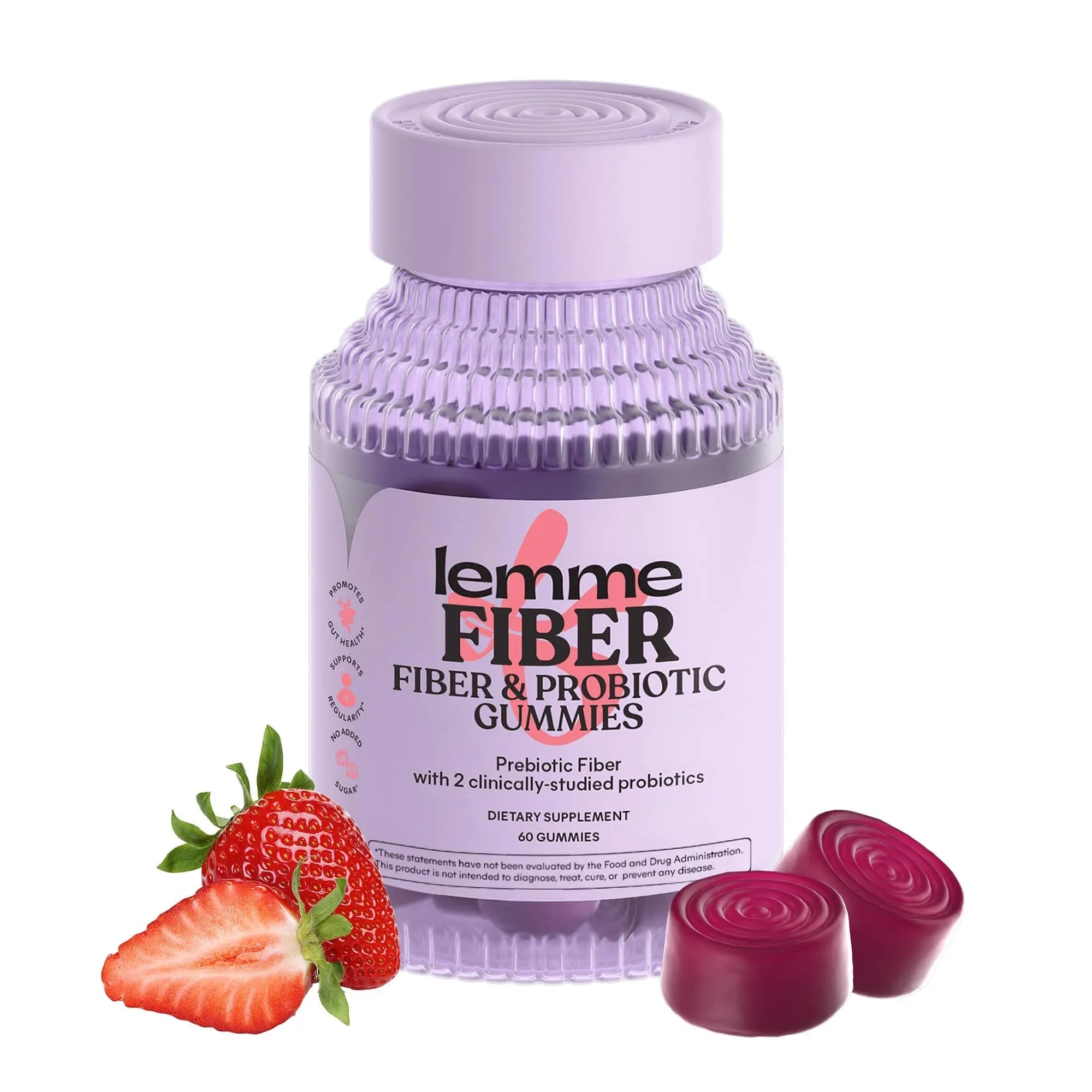 Lemme Fiber & Probiotic Gummies for Adults, Promotes Regularity & Digestive Health, No Sugar Added Strawberry Flavor, 4g Prebiotic Fiber & Clinically Studied Probiotic Strains, (60 Count) Lemme buy australia supplements
