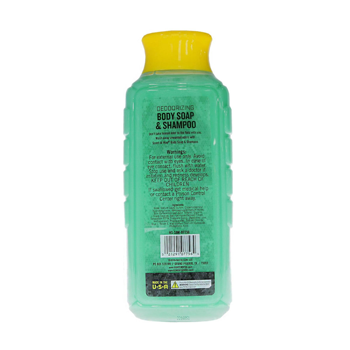 Hunters Specialties Scent-A-Way MAX Liquid Body Soap & Shampoo - Odorless Green Soap Scent Eliminator for Hunters, Trappers, Anglers, and Campers - 24 OZ Hunters Specialties