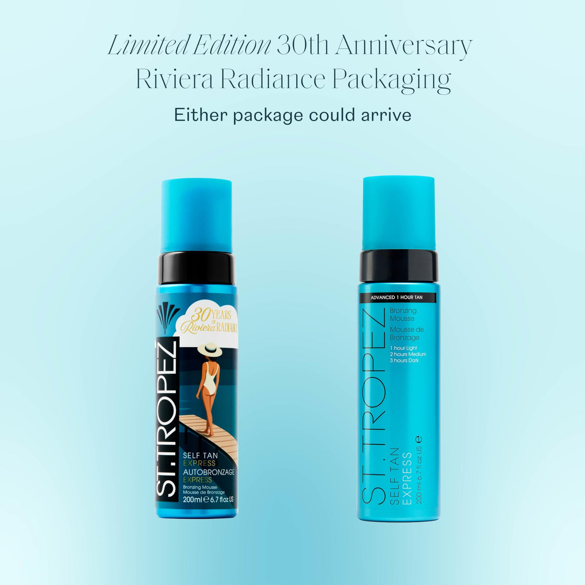 St.Tropez Light/Medium/Dark 1-3 hr Express Mousse for a Streak-Free, Natural Sunless Tan with Fast Application and Flawless Results, Cruelty-Free & Vegan, 6.7 fl oz St.Tropez