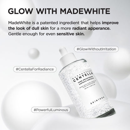 SKIN1004 Tone Balancing Capsule Ampoule, Niacinamide & Centella Serum for Face, Korean Hydrating Facial Serum for Unevne Skin Tone SKIN1004
