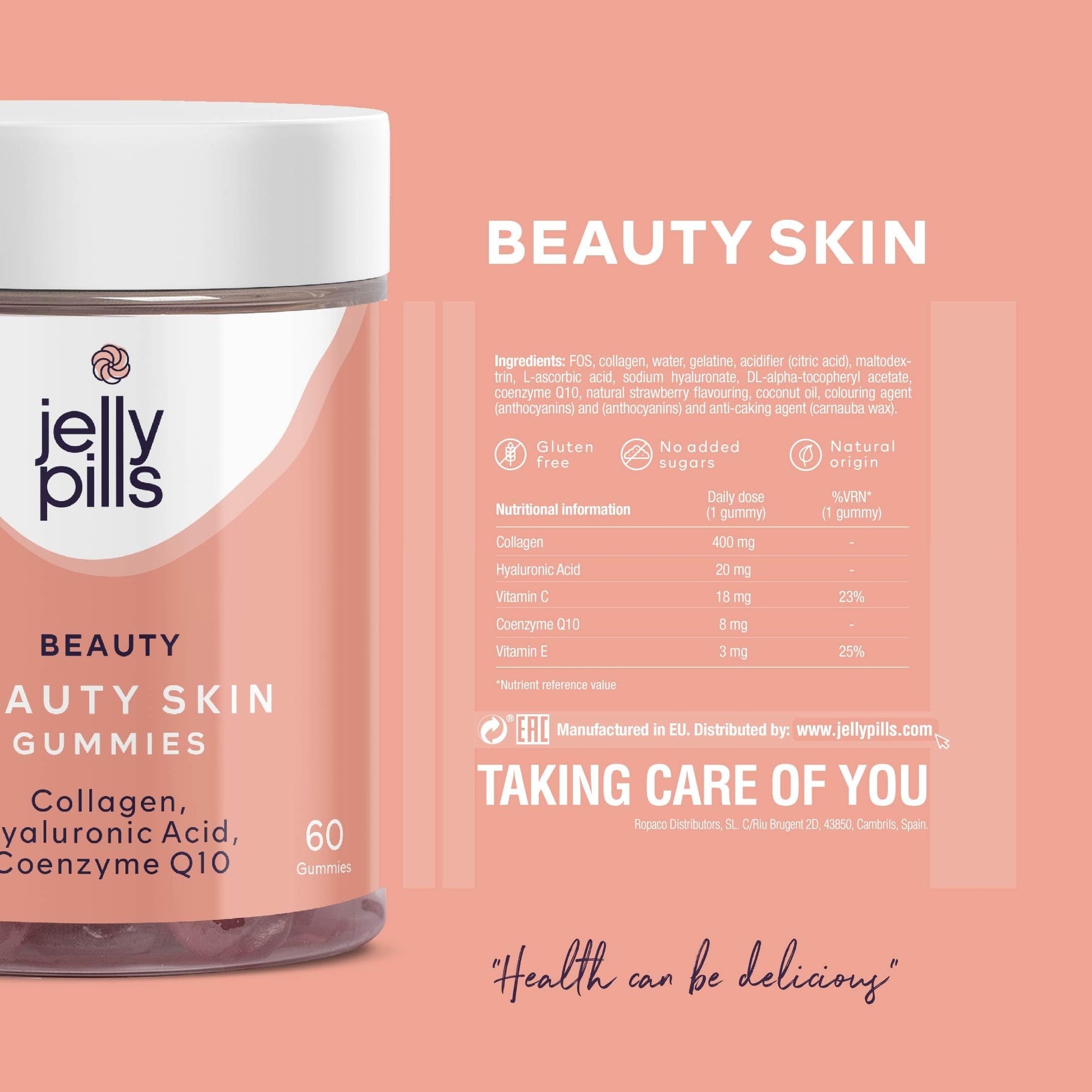 Jelly Pills® Hydrolyzed Collagen Gummies with Hyaluronic Acid and Coenzyme Q10 Jelly Pills buy australia supplements