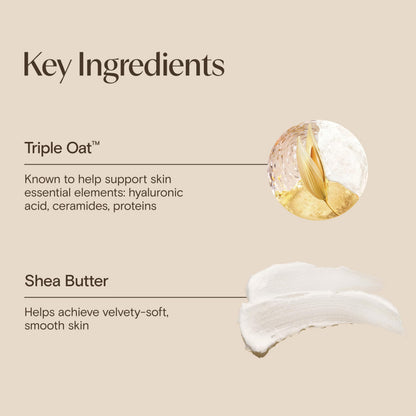 Aveeno Skin Relief Moisturizing Body Lotion Heals Very Dry, Sensitive Skin, Fast Absorbing Lotion with Soothing Triple Oat & Shea Butter Formula, Fragrance Free Lotion, Non-Comedogenic, 18 Fl Oz Aveeno