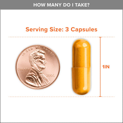 Turmeric Curcumin Capsules, Qunol with Ultra High Absorption 1500mg, Joint Support, Dietary Supplement, Extra Strength, 90 Vegetarian Capsules Qunol