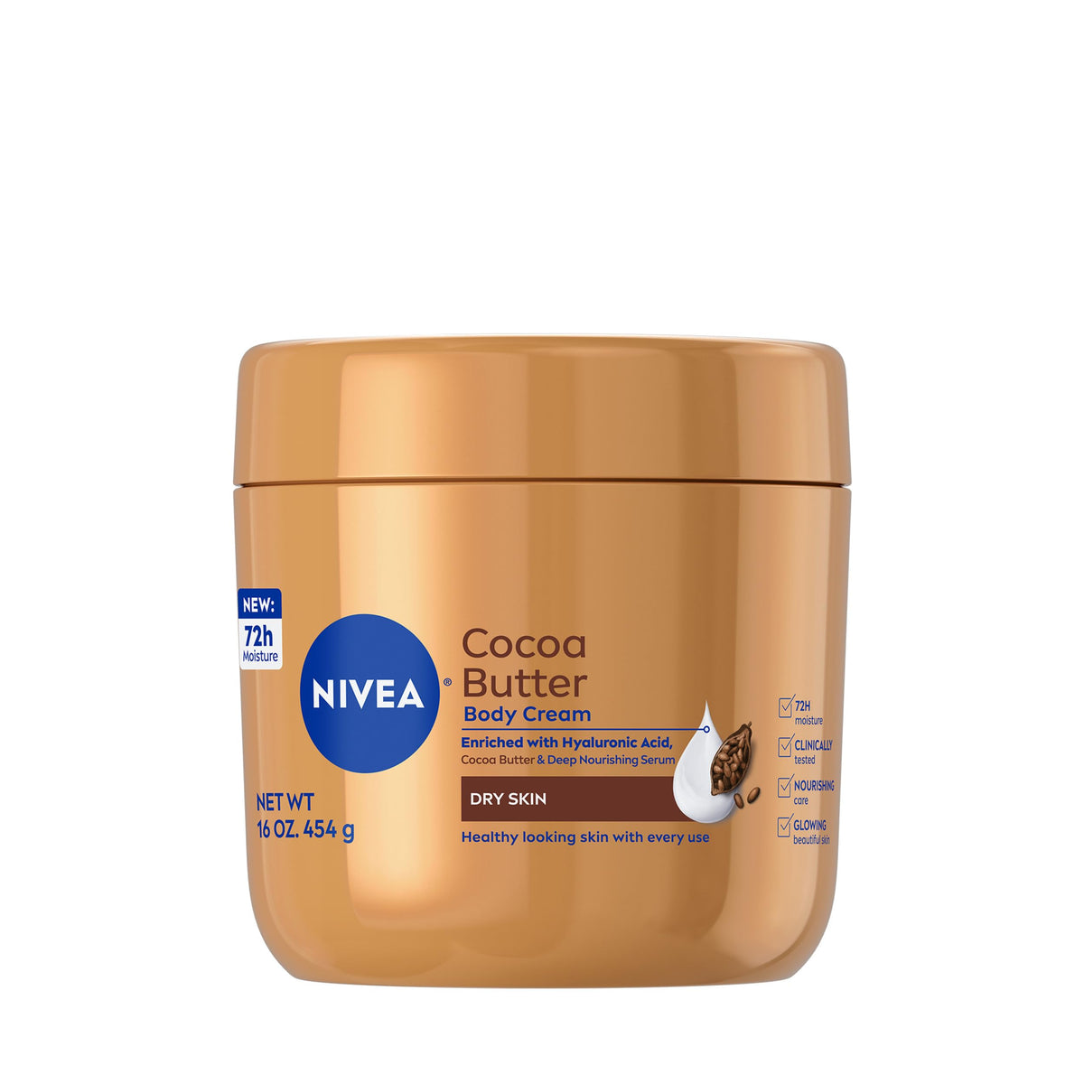 NIVEA Cocoa Butter Body Cream with Hyaluronic Acid, 16 OZ NIVEA