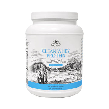 Mt. Capra Clean Whey Protein | Grass-Fed Undenatured Goat Whey Protein Powder | 24 g Protein Per Serving, All Natural, Non-GMO, High in Branch Chain Amino Acids | Unsweetened | 15 Servings - 16 oz MT. CAPRA SINCE 1928 buy australia supplements