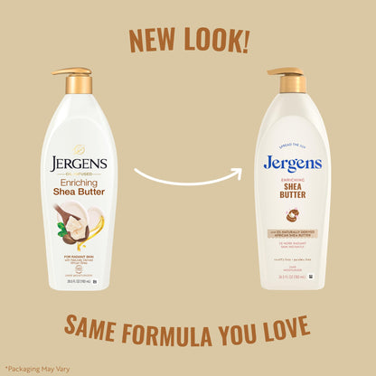 Jergens Shea Butter Body Lotion, Deep Moisturizer for Dry Skin, 26.5 fl oz Jergens
