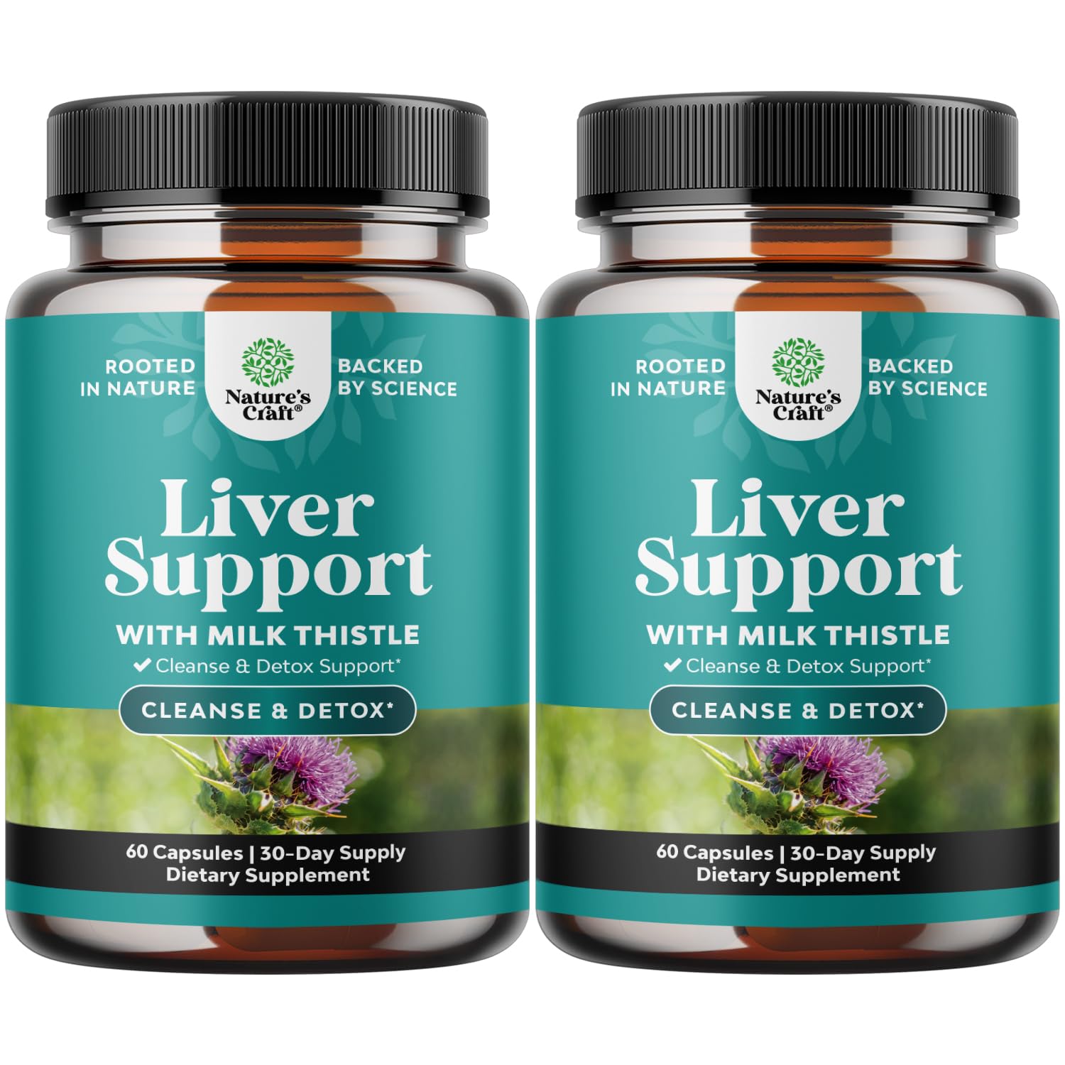 Best Liver Supplements with Milk Thistle - Artichoke - Dandelion Root Support Healthy Liver Function for Men and Women Natural Detox Cleanse Capsules Boost Immune System Relief - Natures Craft | Herbal Detox Support with Ginger, Beetroot & Artichoke - Ber Gsupps Australia