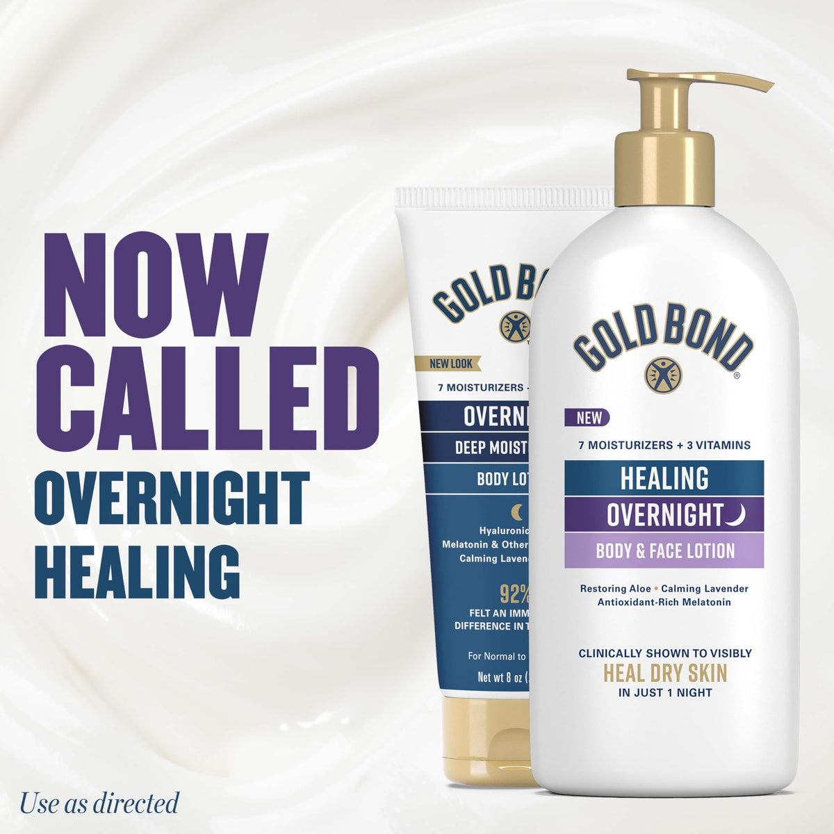 Gold Bond Healing Overnight Body & Face Hydrating Lotion for Dry Skin Gold Bond