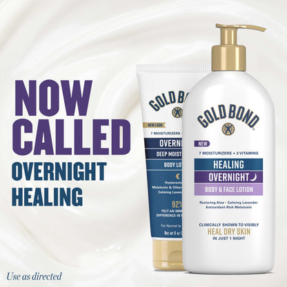 Gold Bond Healing Overnight Body & Face Hydrating Lotion for Dry Skin Gold Bond