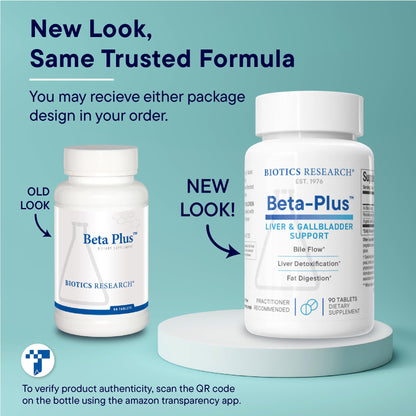 Biotics Research Beta-Plus™ Nutritional Ox Bile Salts Digestive Enzymes Supplement for Bile Production for No Gallbladder-Supports Overall Liver Function, BIOTICS RESEARCH