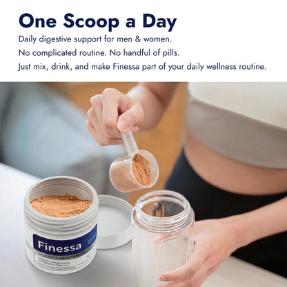 Finessa Digestive Probiotic Drink - 2in1 Digestive Health, Liver Cleanse Detox & Repair | Constipation, Gas and Bloating Relief | Gut Health Blend with Prebiotics & Probiotics Finessa