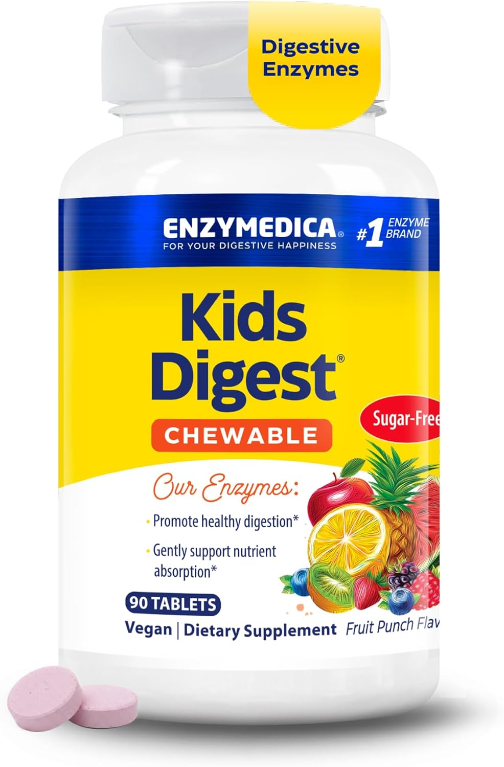 Enzymedica Kids Digest Chewable Digestive Enzyme Supplement - 90 Tablets Gsupps Australia