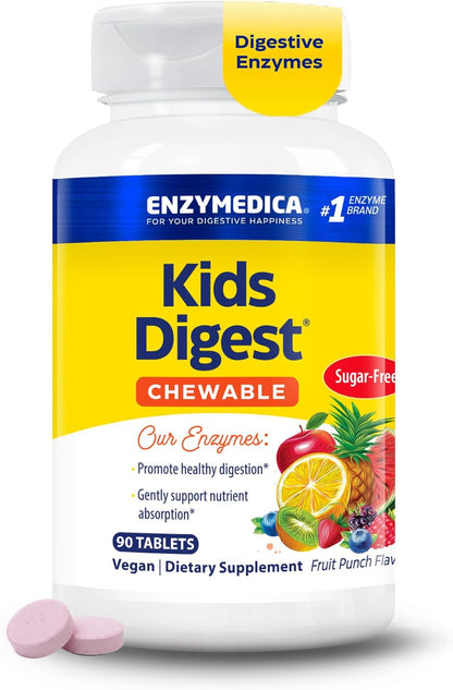 Enzymedica Kids Digest Chewable Digestive Enzyme Supplement - 90 Tablets Gsupps Australia