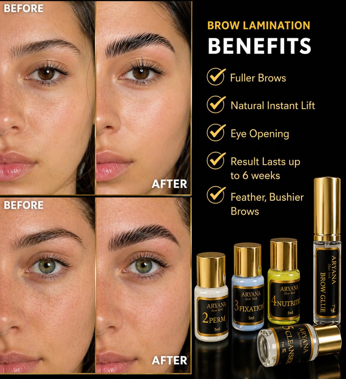 ARYANA NEW YORK Brow Lift Kit For Eyebrow Lamination ARYANA NEW YORK