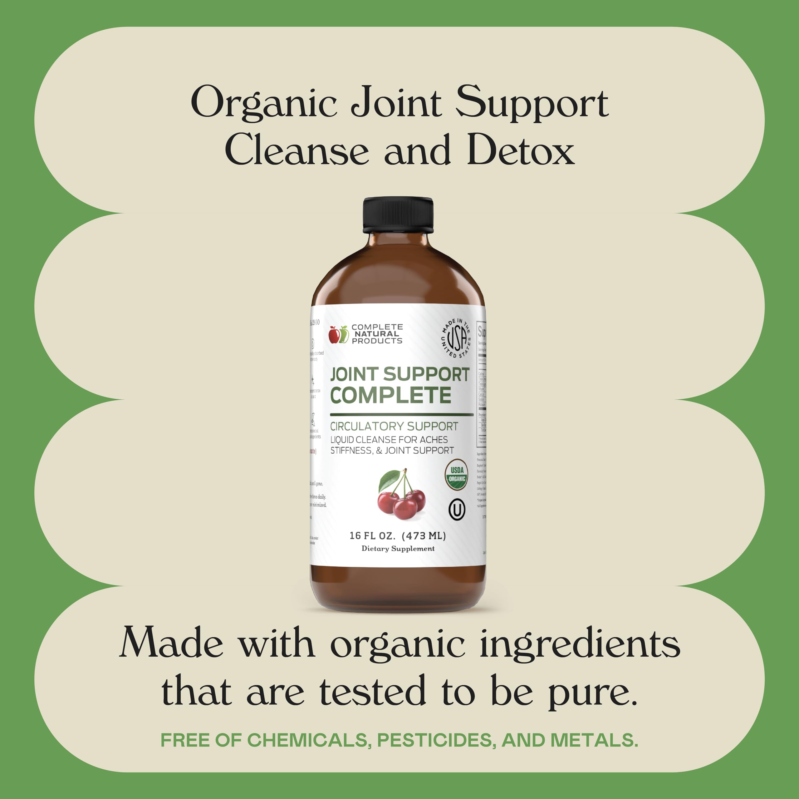 Complete Natural Products Joint Support Complete – 16 Fl Oz Organic Liquid Joint Supplement with Glucosamine Chondroitin MSM – Natural Uric Acid Cleanse & Herbal Joint Health Support for Mobility Complete Natural Products buy australia supplements