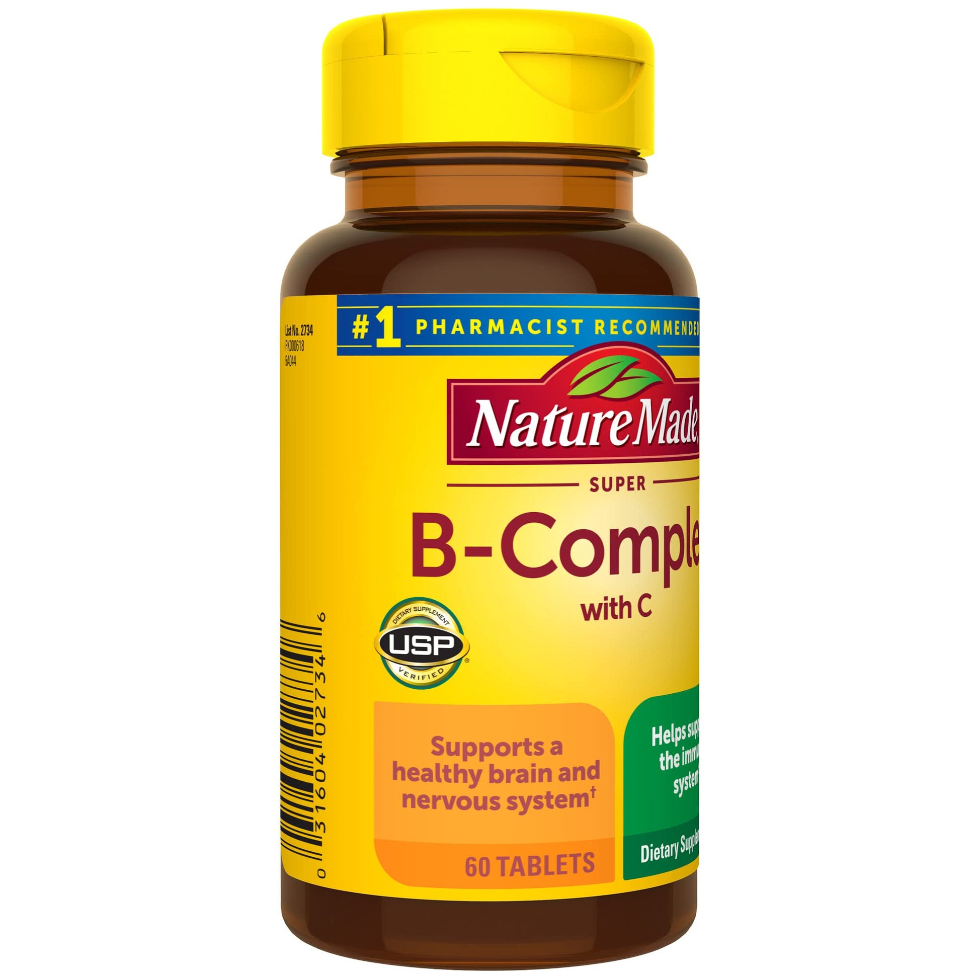 Nature Made Super B Complex with Vitamin C & Folic Acid, 140 Tablets | B Complex Vitamins for Women and Men, Dietary Supplement for Immune Support, Gluten Free, 140 Day Supply Gsupps Australia