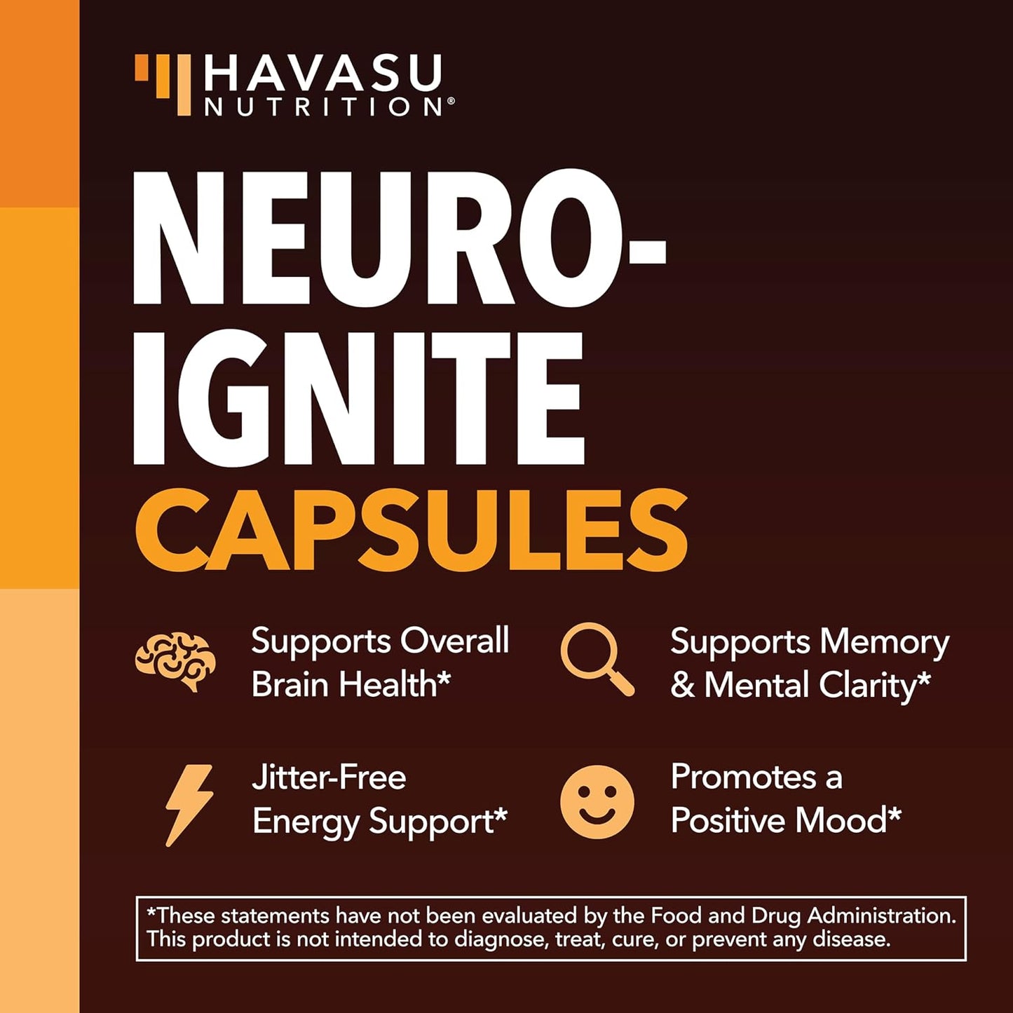 NeuroIGNITE Nootropic Brain Supplement for Memory and Focus, 30 Count | Vegan, Non-GMO Nootropic with Bacopa, Ginkgo Biloba, St. John's Wort for Cognitive Health and Mental Clarity, 30 Servings Gsupps Australia