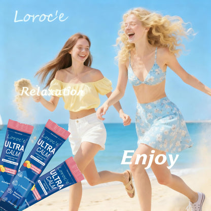 Loroc'e UltraCalm Super Cortisol Reducer Drink, Magnesium Glycinate (30 Servings), L-theanine, Ashwagandha, Vitamin D, No Sugar, Loroc'e