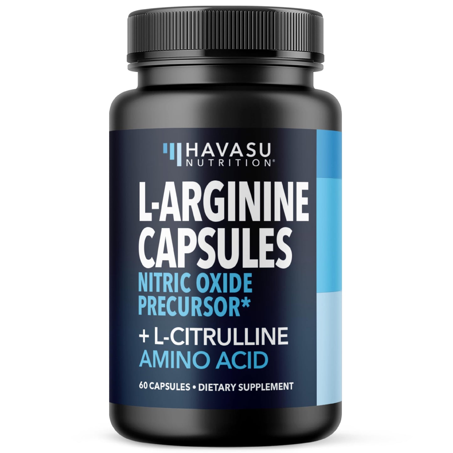 L-Arginine Capsules with L-Citrulline - Nitric Oxide Supplement - L Arginine and L Citrulline Blend - 60 Count - Vegan, Non-GMO Capsules for Performance HAVASU NUTRITION