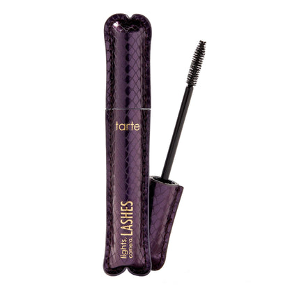 tarte lights, camera, lashes 4-in-1 mascara – Volume, Length, Curl & Conditioning for Fuller-Looking Lashes, Smudge-Proof, Flake-Free, Longwear, Vegan & Cruelty-Free, full size, black tarte