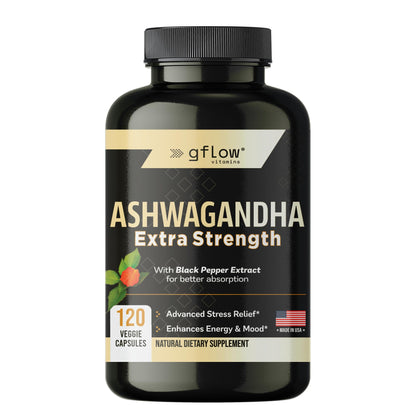 gflow vitamins Ashwagandha Supplements for Women and Men | Sleep, Mood and Energy Support | Extra Strength gflow vitamins