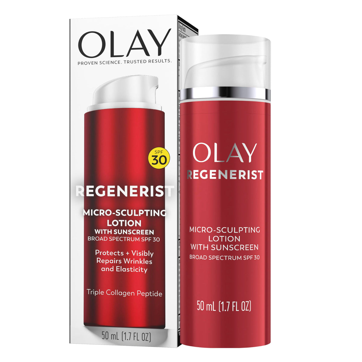 Olay Regenerist Advanced Anti-Aging Face Moisturizer Lotion for All Skin Types, Micro-Sculpting Lotion with Broad Spectrum SPF 30, Reduces Wrinkles, Firms and Plumps Skin, Dermatologist Tested, 1.7 oz Olay