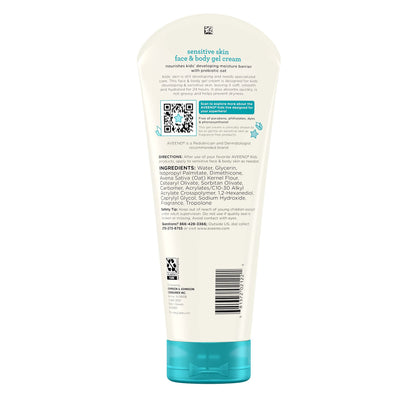 Aveeno Sensitive Skin Face & Body Gel Cream for Kids with Prebiotic Oat, Clinically Proven 24 Hour Hydration for Soft Skin Aveeno Baby
