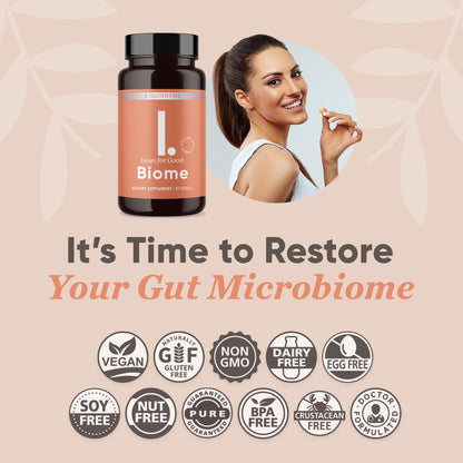 LEANFORGOOD Biome, 9-Strain Probiotic Formula, Supports a Balanced Gut Microbiome, Powerful Gut Probiotics LEANFORGOOD