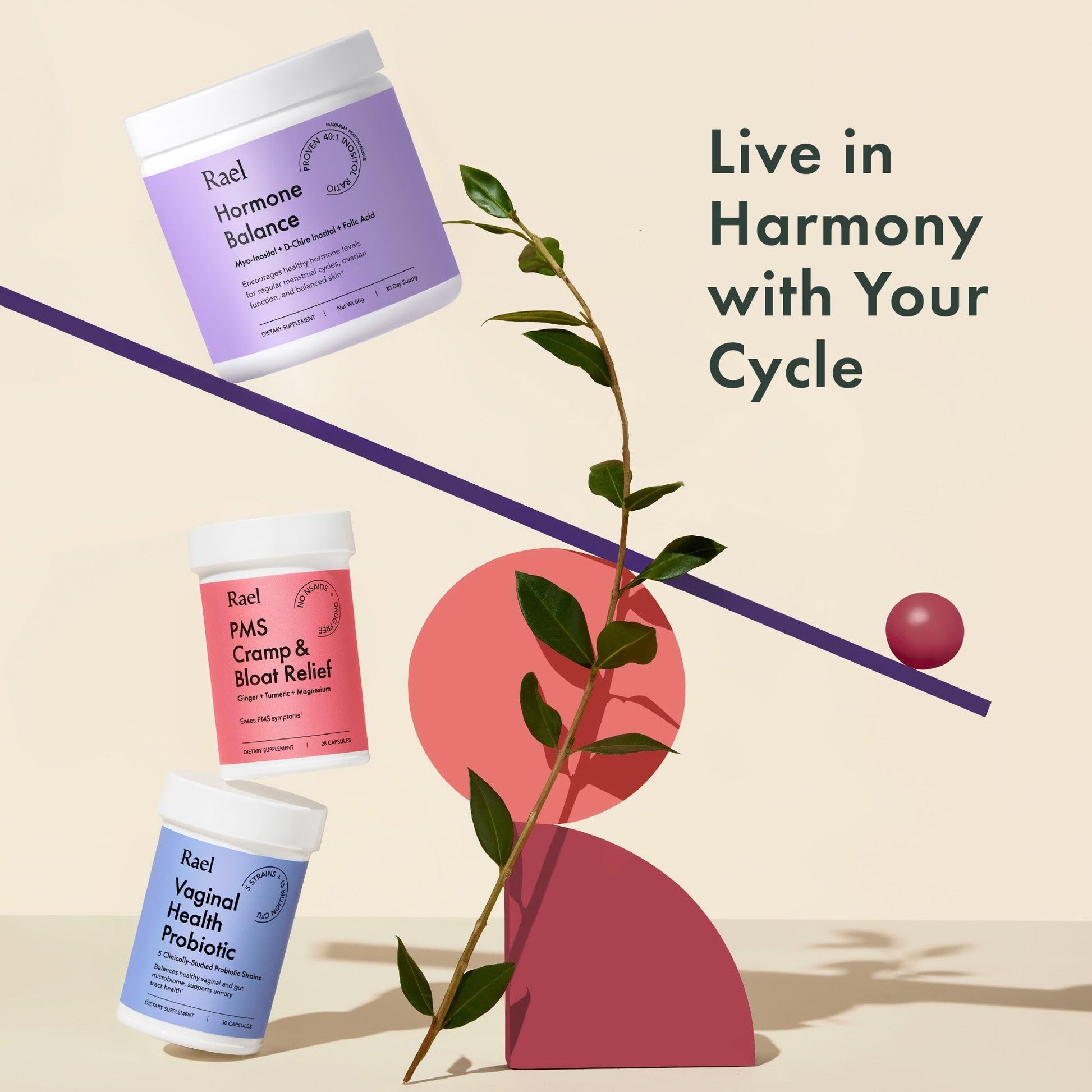 Rael Hormone Balance for Women, Myo Inositol Powder - Myo-Inositol & D-Chiro Inositol Rael buy australia supplements