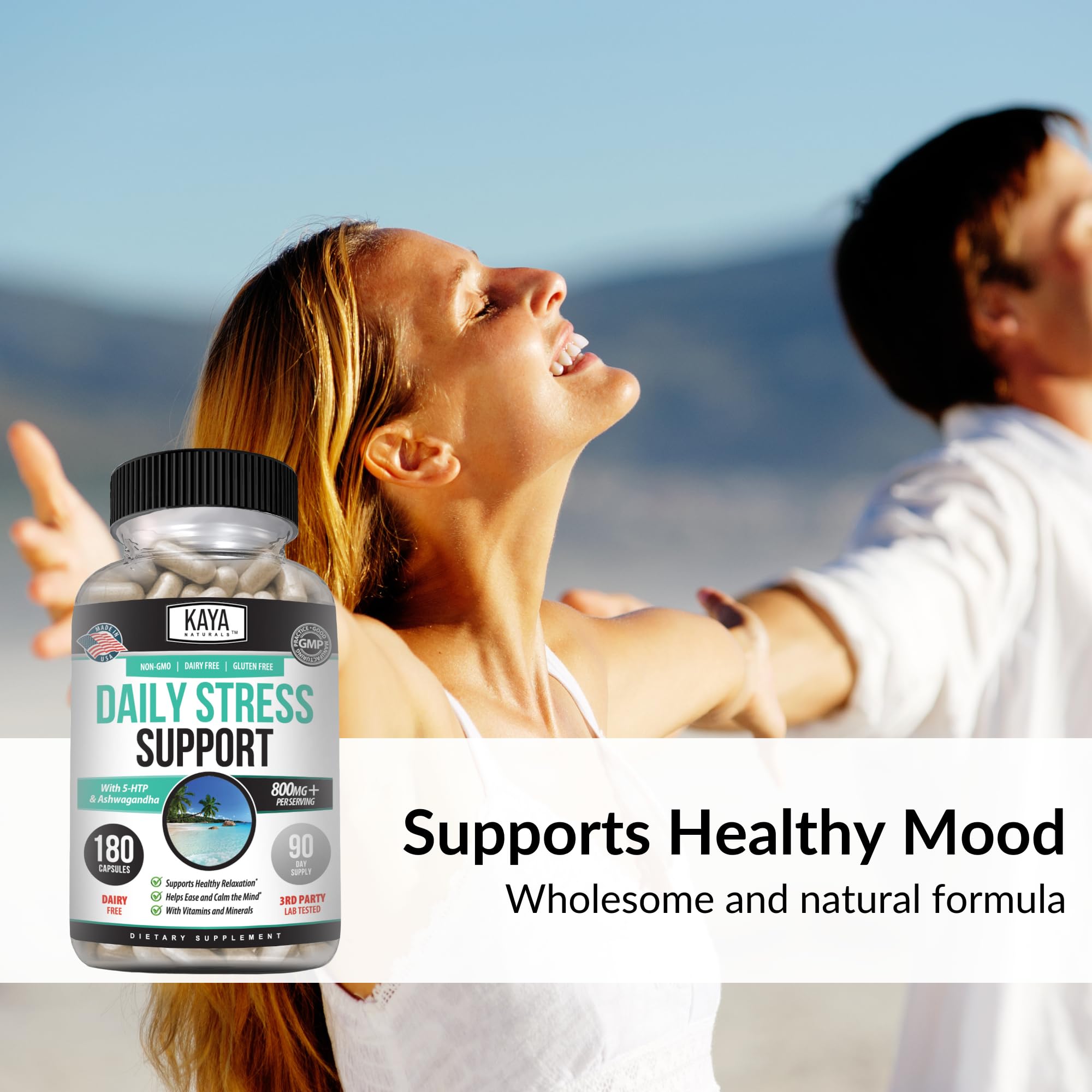 Kaya Naturals - Natural Herbal Support Vitamin Supplement are Designed to Help You find Balance and Relaxation in Your Daily Routine - Vitamin Supplement - 180 Capsules Kaya Naturals buy australia supplements