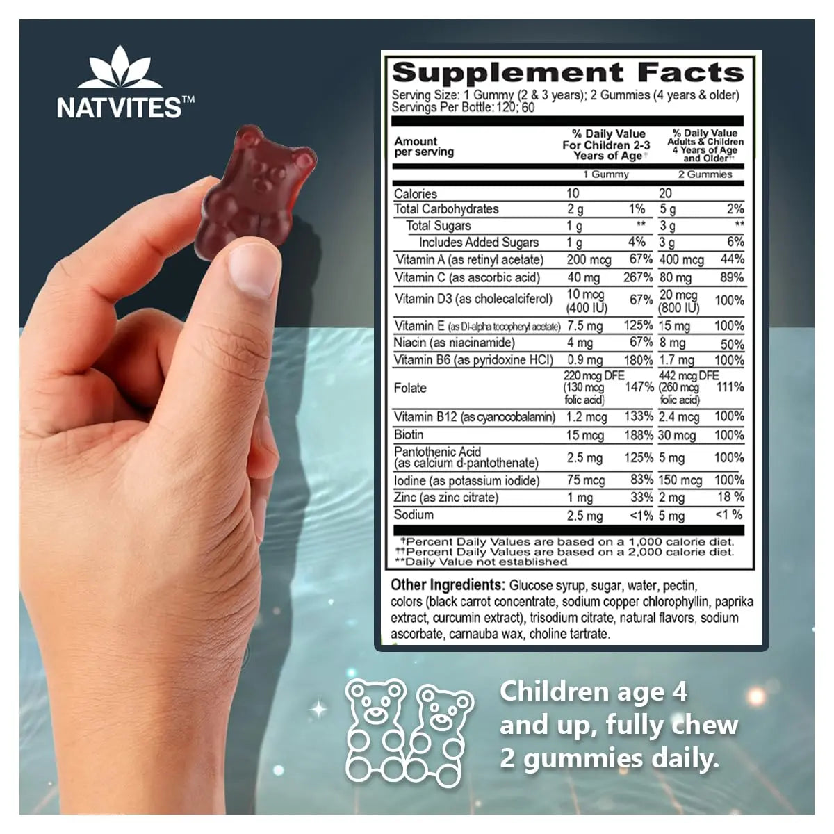 Natvites Complete Kids Multivitamin Gummies – 120 Count of Essential Daily Vitamins & Minerals for Immune Support, Focus, & Growth Natvites buy australia supplements