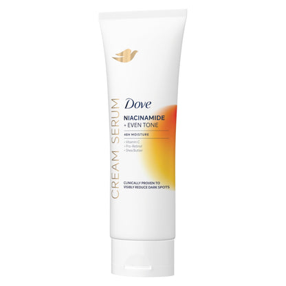 Dove Body Cream Serum Niacinamide + Even Tone for Dark Spots and Uneven Tone with Vitamin C, Pro-Retinol and Shea Butter Lotion, 8 oz Dove