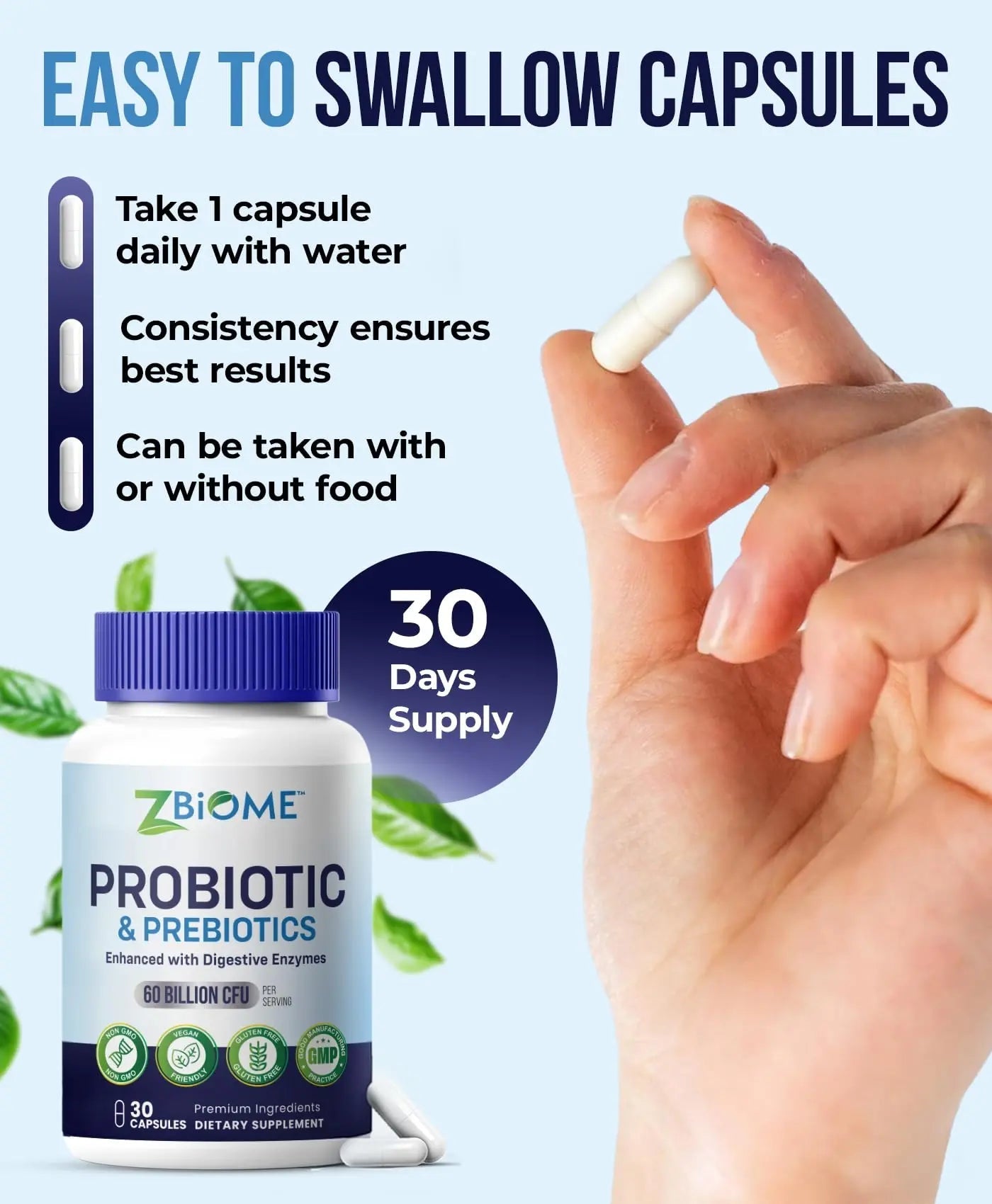 Prebiotics and Probiotics for Men & Women – 60 Billion CFU with 10 Strains – Pre and Probiotics with Acidophilus for Immune, Gut Health, Digestive Support, Constipation,Diarrhea, Gas & Bloating -30ct ZBIOME buy australia supplements