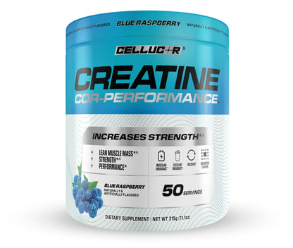 Cellucor Creatine Powder, Blue Raspberry Flavor - Increases Strength, Lean Muscle Mass & Endurance, Micronized Creatine for Fast Absorption Cellucor