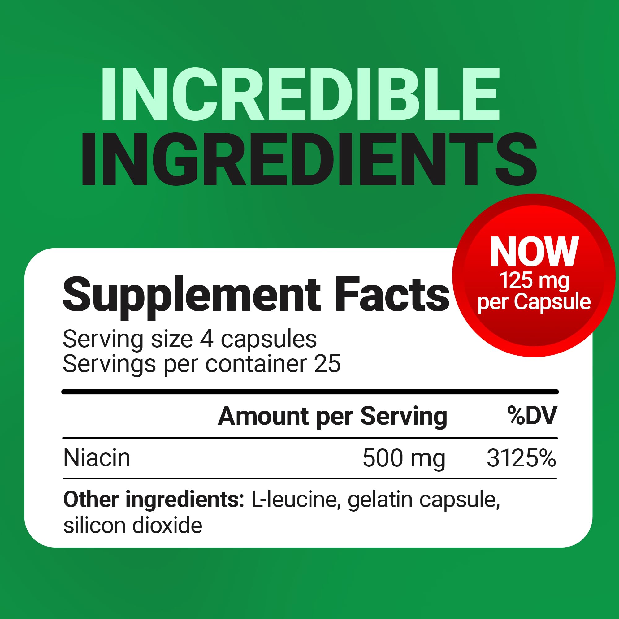 Dr. Berg Highly-Potent Niacin 500 mg – Now Only 125 mg per Capsule for Niacin Flush Tolerance Building – Gradually Increase to 500mg a Day – Vitamin B3 for Heart, Brain & Energy Support – 100 Capsules Dr. Berg Nutritionals buy australia supplements