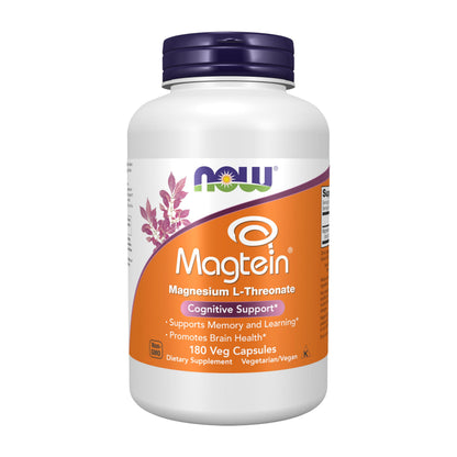 NOW Foods Supplements, Magtein™ with patented form of Magnesium (Mg), Cognitive Support*, 90 Veg Capsules Gsupps Australia