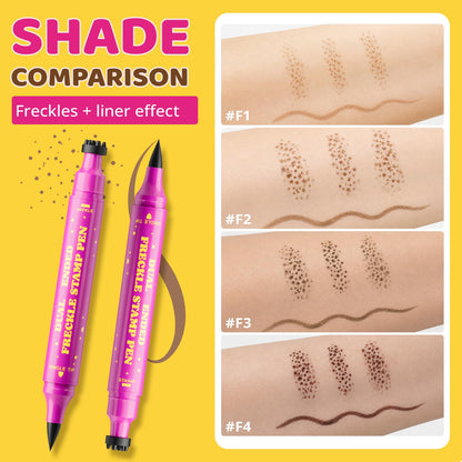Dual-Ended Freckle Stamp Pen,Sponge Stamp & Precision Tip,Mousy Brown 02 Jolilab