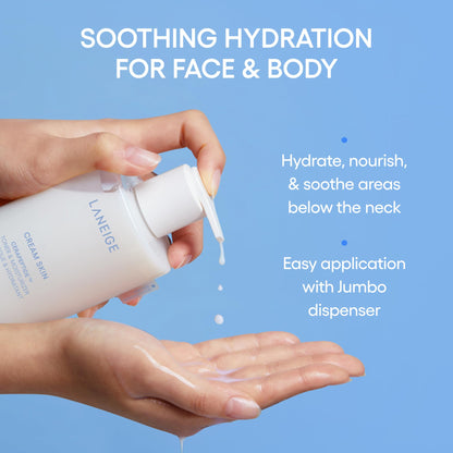 LANEIGE Cream Skin Face Hydrating Milky Toner: Lightweight Refillable Korean Toner & Moisturizer with Ceramides & Peptides for Soothing Hydration & Barrier Support | Korean Skin Care, 170 ml LANEIGE