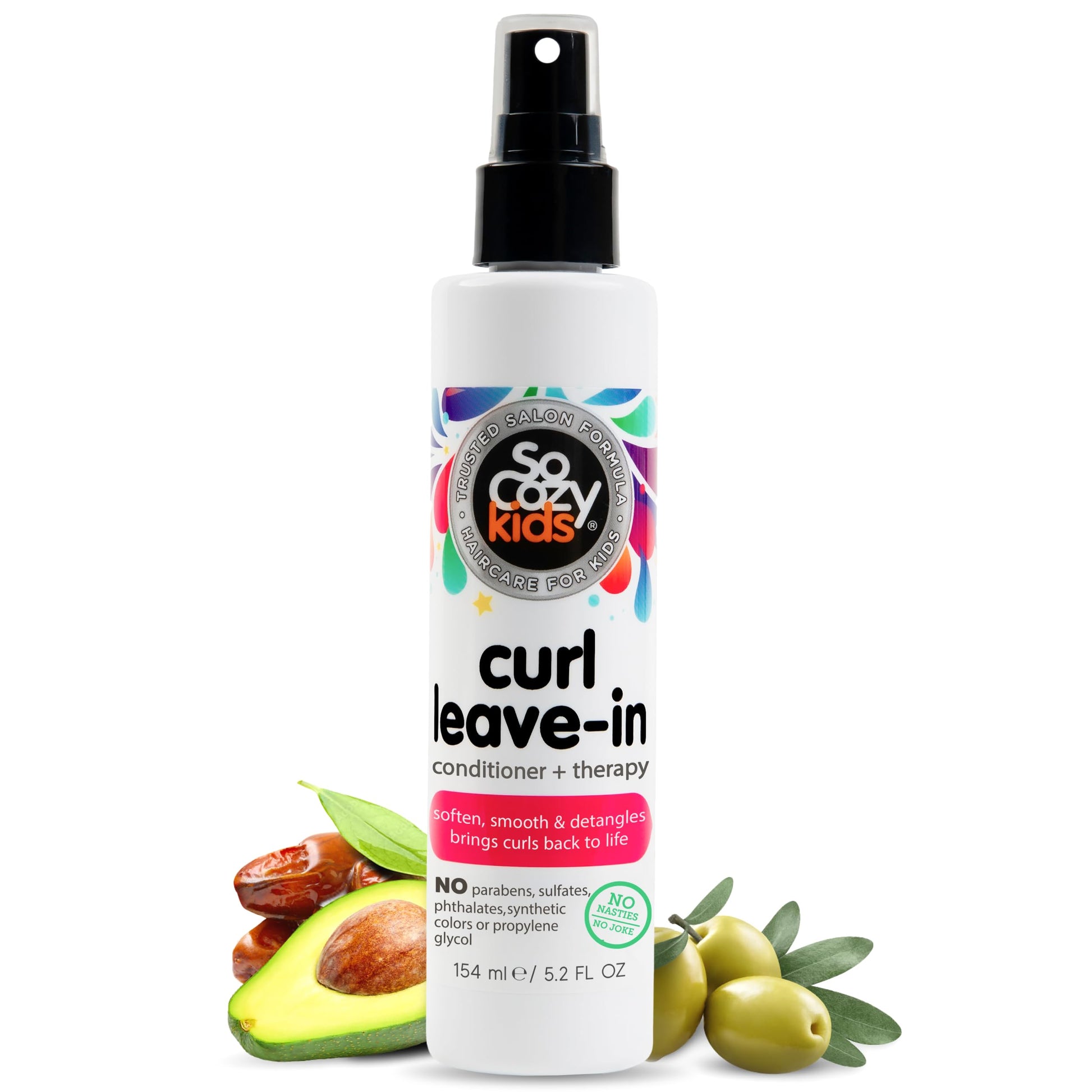 So Cozy Leave In Conditioner Spray (8 Fl Oz) Paraben-Free Detangler for Kids' Curly Hair, Deep Conditioner & Tangle-Free Curls, Gentle & Nourishing with Keratin, Vitamin B5, Olive Oil & Jojoba Oil Gsupps Australia